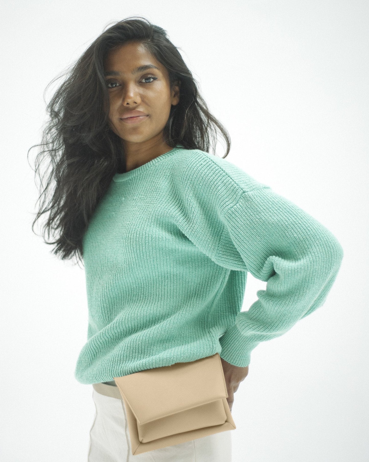 Banane beige en banane en matières recyclées - kangaroo belt bag regular beige