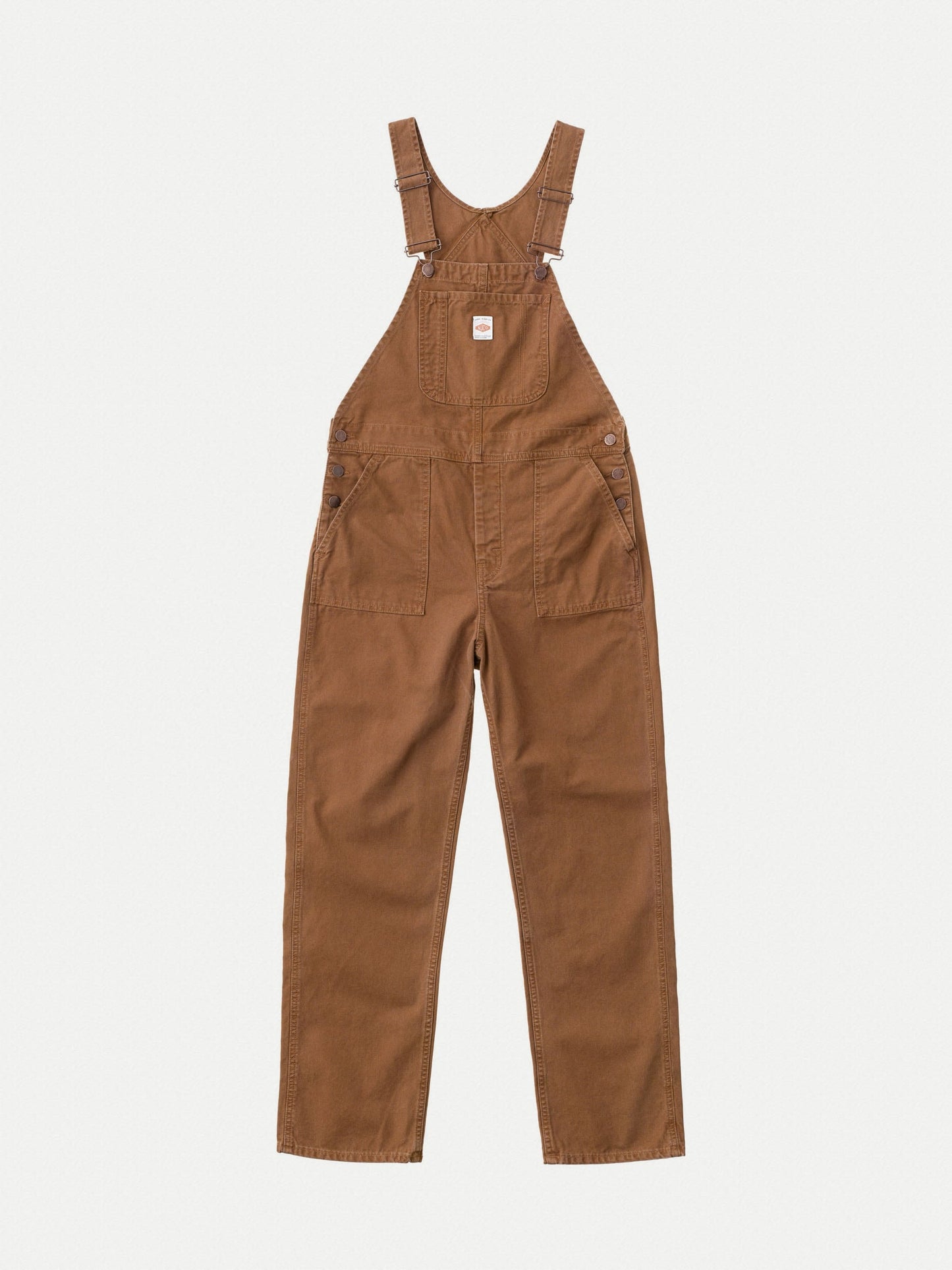 Salopette ample camel en coton bio - karin dungarees washed oak