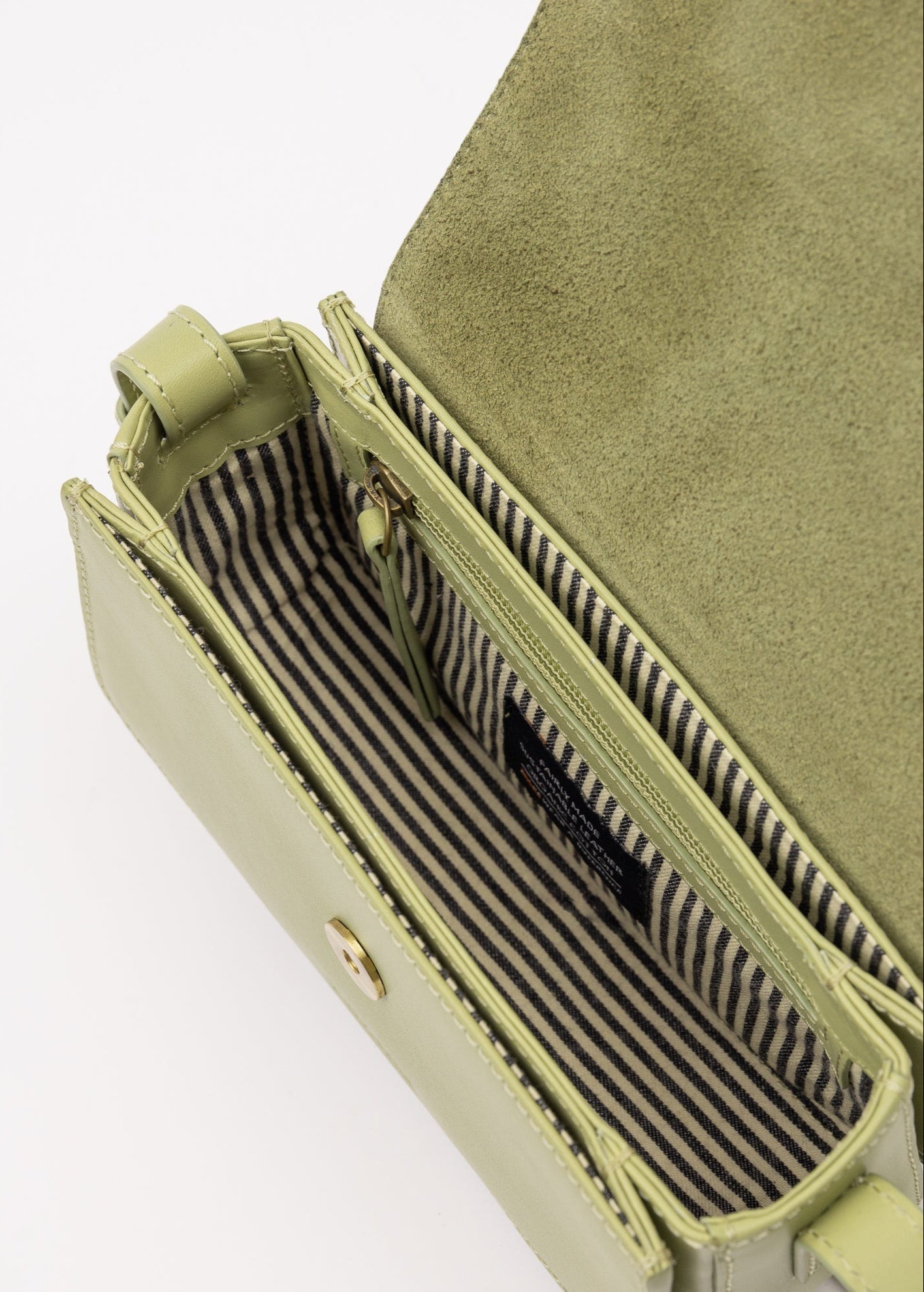 Sac en cuir | vert "kendalini - tea green classic leather "