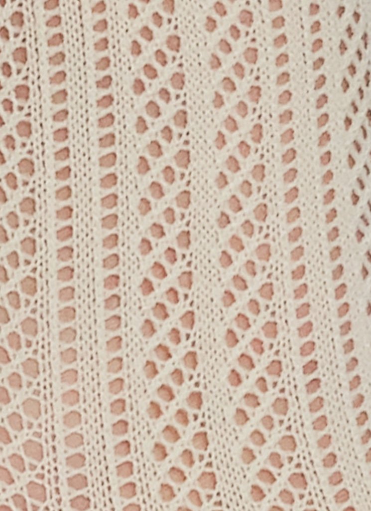 Chaussettes hautes beiges à motifs en polyamide recyclé - Klara