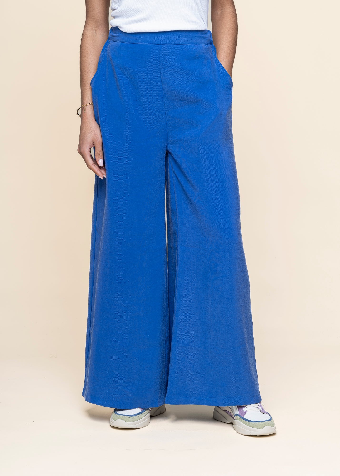 Pantalon ample en tencel | bleu "klodin trouser - indigo blue"