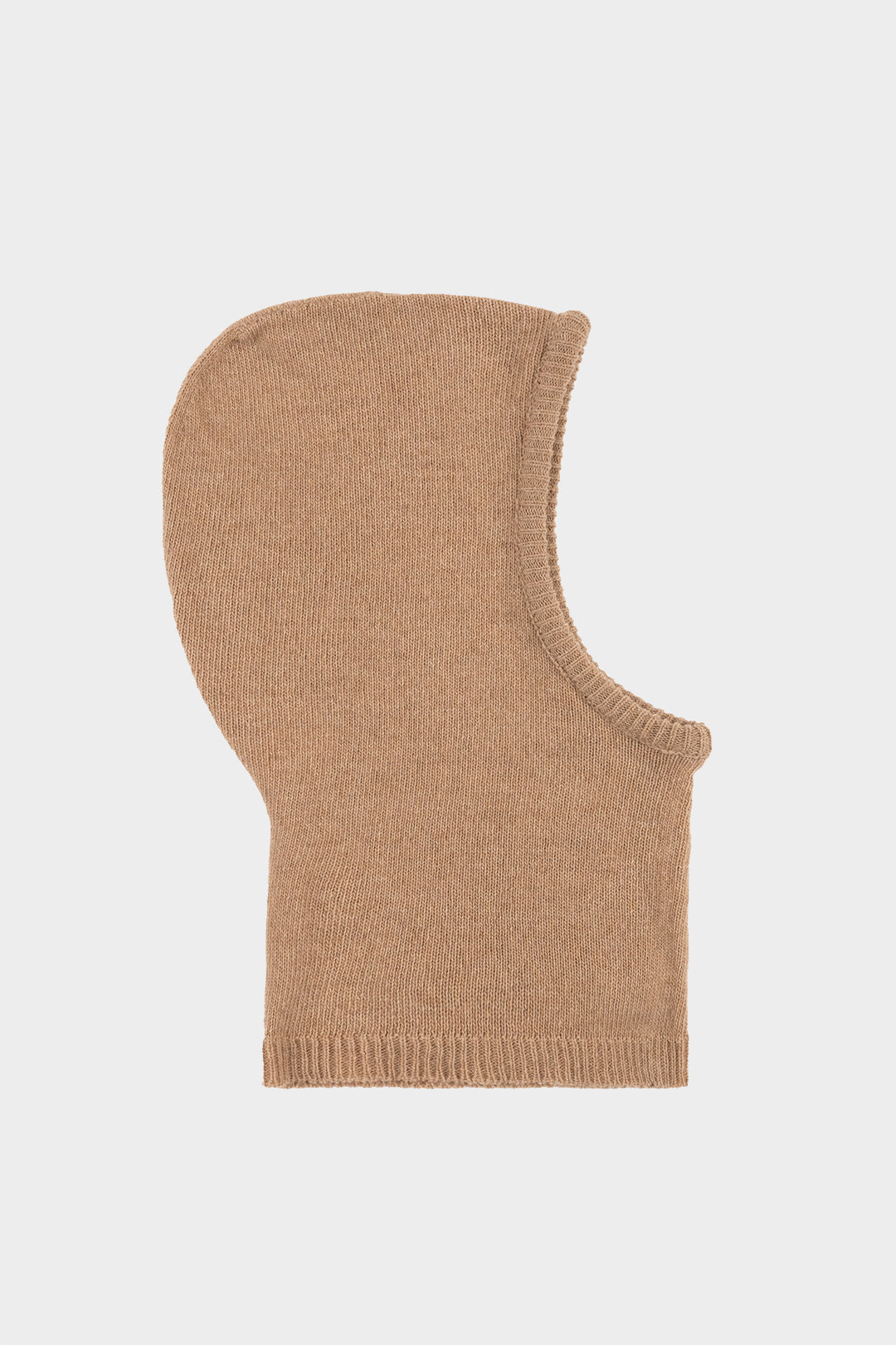 Cagoule en matières recyclées | camel "knit hood oatmeal"