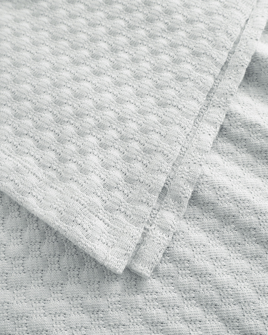 Robe midi en coton bio | bleu ciel "Knit dress - moonlight grey"