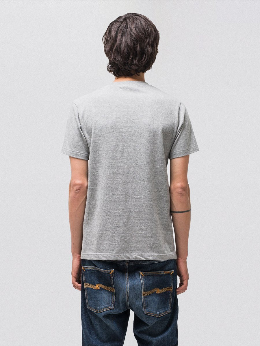 T-shirt gris avec poche en coton bio - kurt