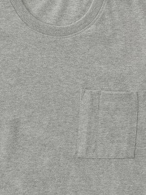 T-shirt gris avec poche en coton bio - kurt