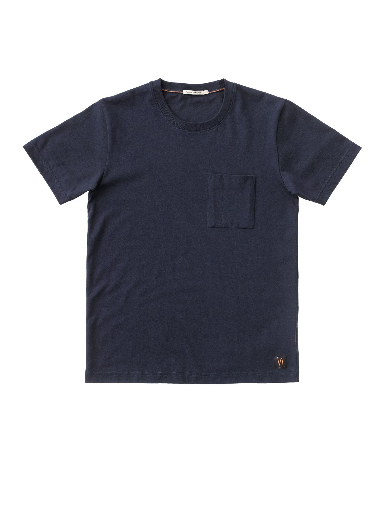 T-shirt bleu marine avec poche en coton bio - kurt