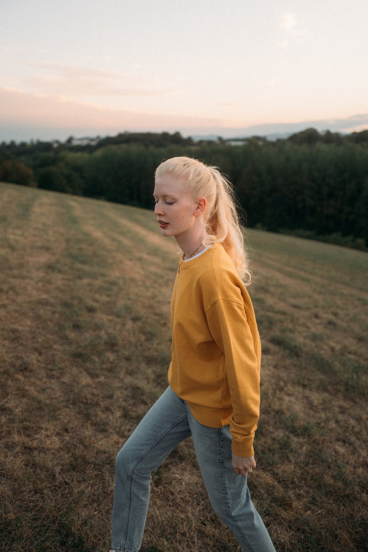 Sweat en coton bio | jaune moutarde "Burned Yellow"