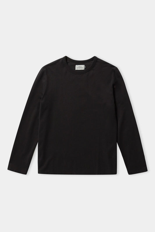 T-shirt manches longues en jersey de coton bio | noir "lars eco black"
