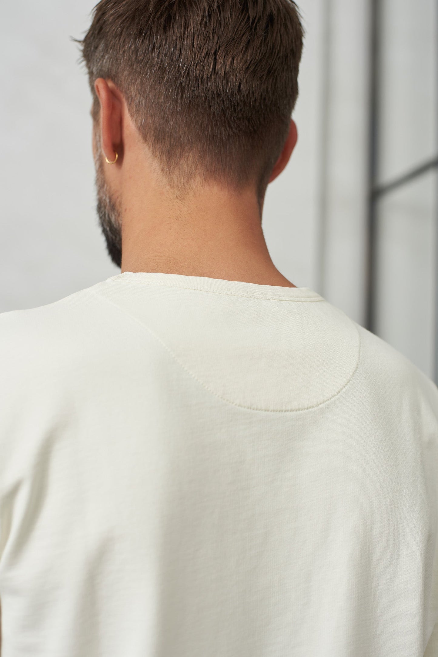 T-shirt manches longues en jersey de coton bio | écru "lars eco ecru"
