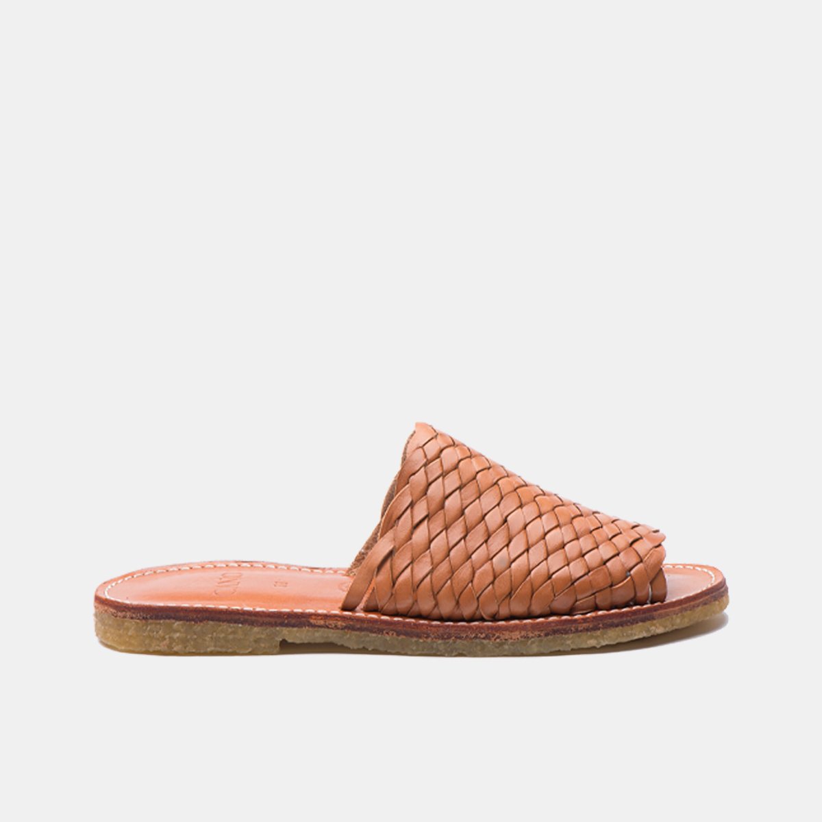 Sandales cognac en cuir tannage végétal - Laura