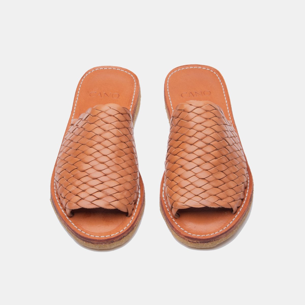 Sandales cognac en cuir tannage végétal - Laura