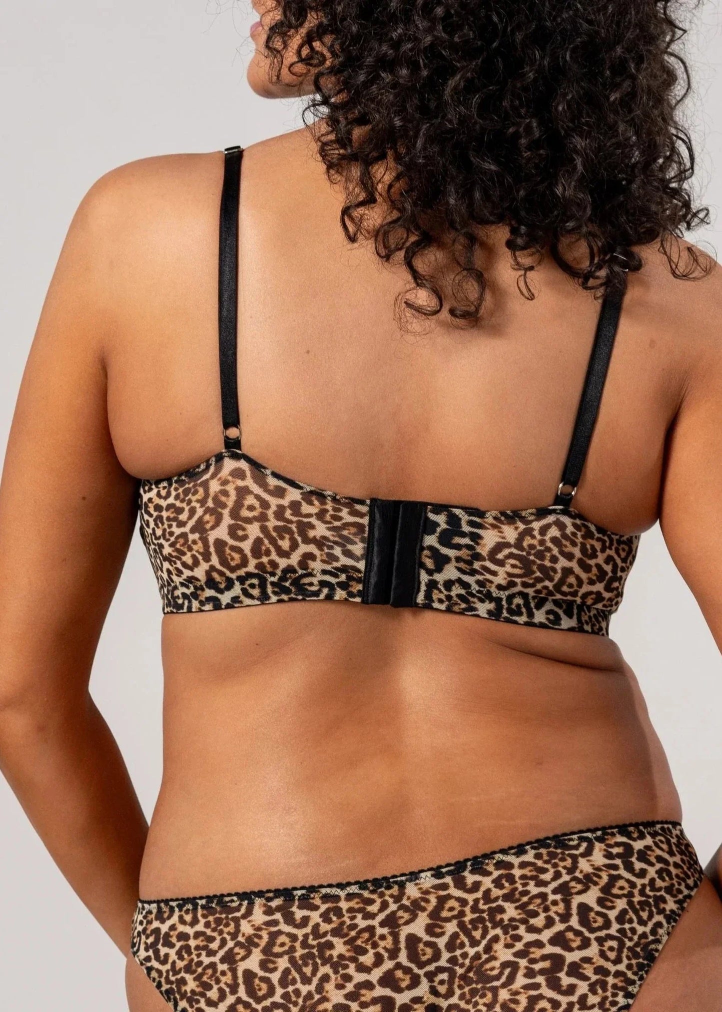 Soutien-gorge en matières recyclées | multicolore "mesh balconette - leopard"