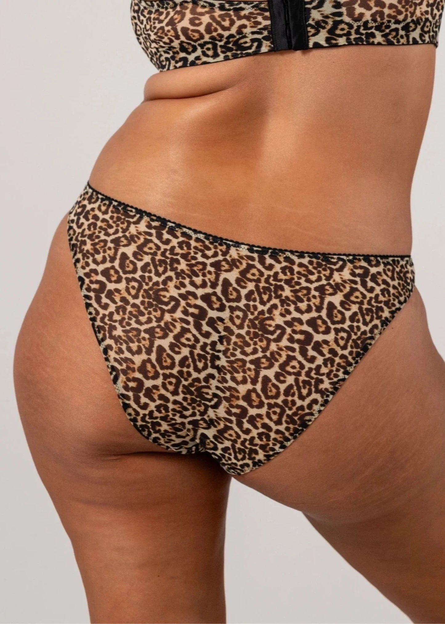 Culotte en matières recyclées | multicolore "mesh bikini briefs - leopard"