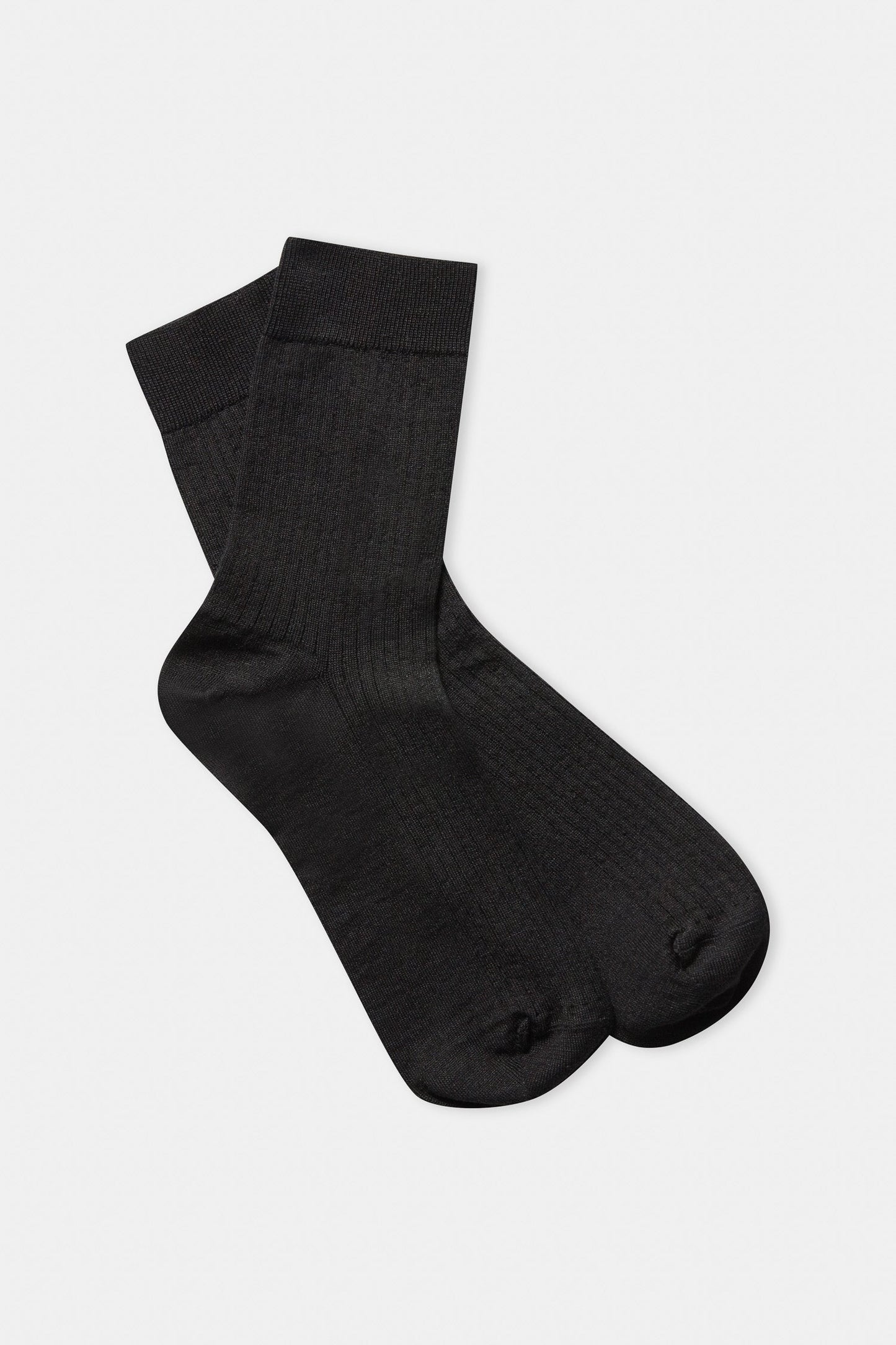 Chaussettes en lin et coton bio | Noir "linen socks black"