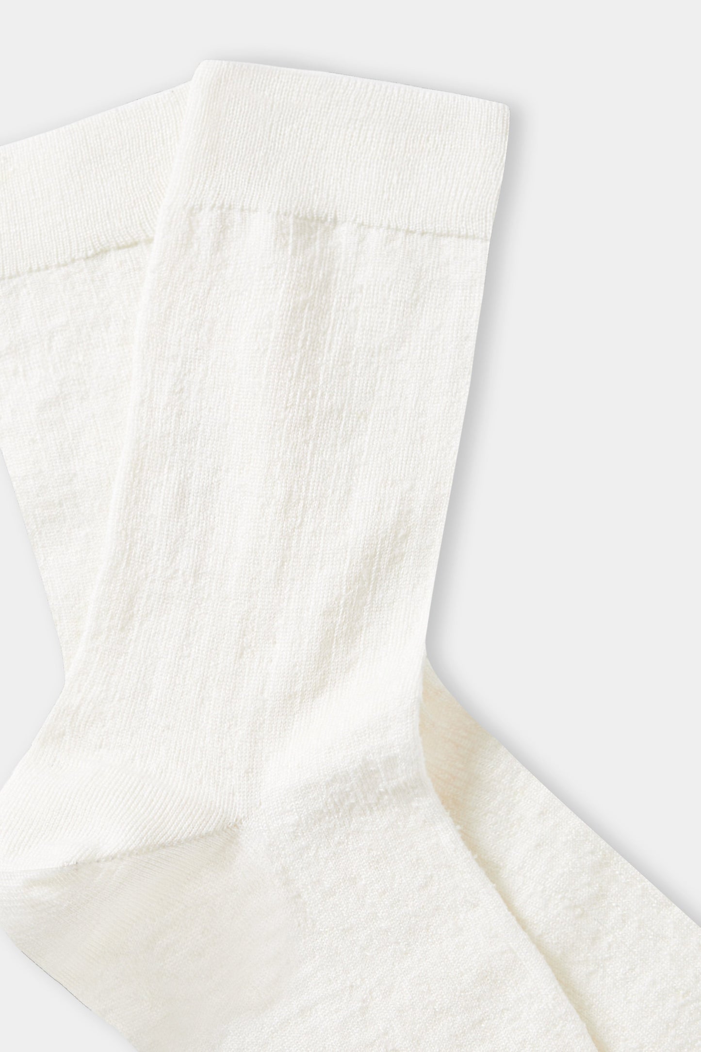Chaussettes en lin et coton bio | blanc "linen socks white"