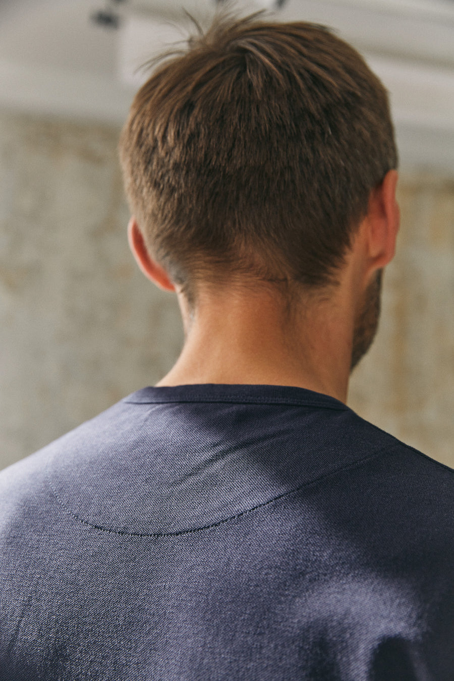 T-shirt en coton bio piqué | marine "liron eco pique navy"
