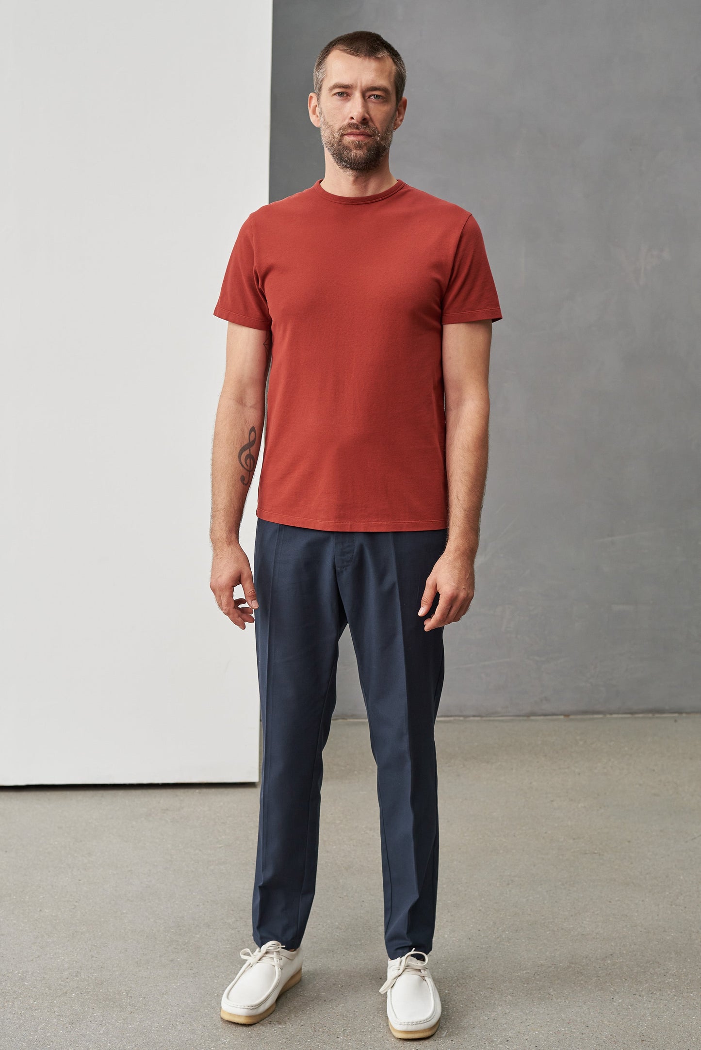 T-shirt en coton bio piqué | Rust "liron eco pique rust"