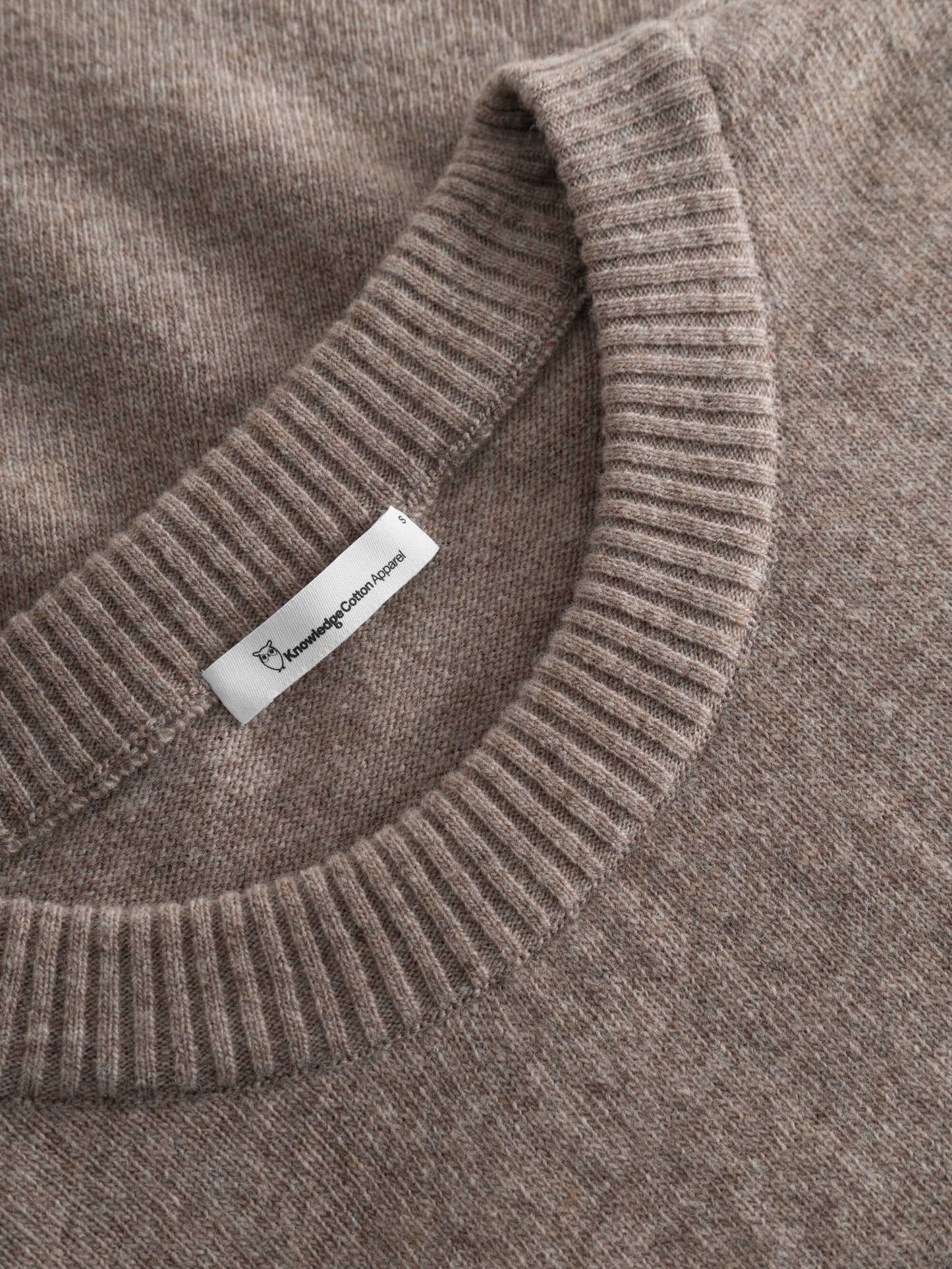 Pull sans manches en laine certifiée | beige "lambswool vest kelp melange"
