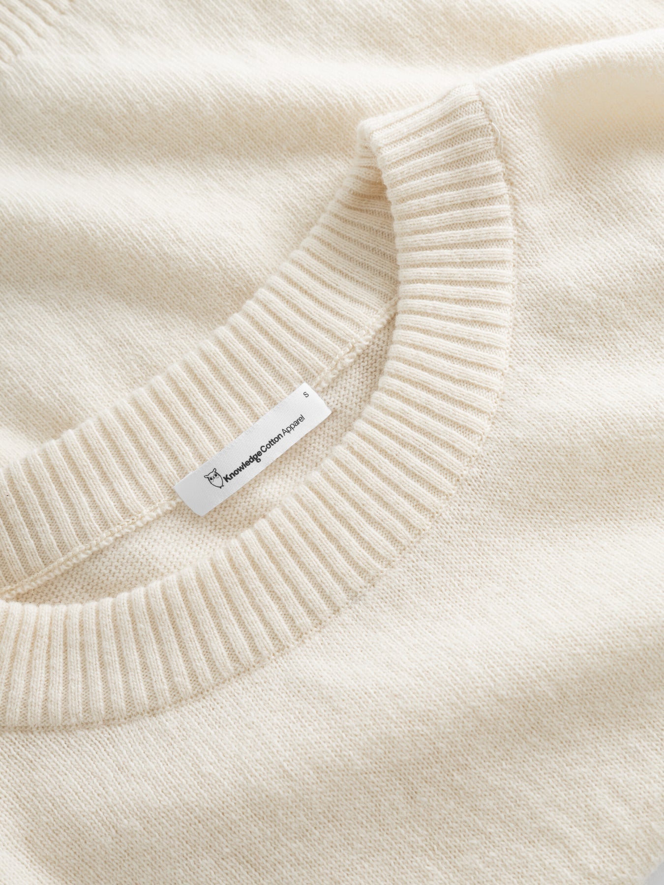 Pull sans manches en laine bio | Écru "lambswool vest buttercream"