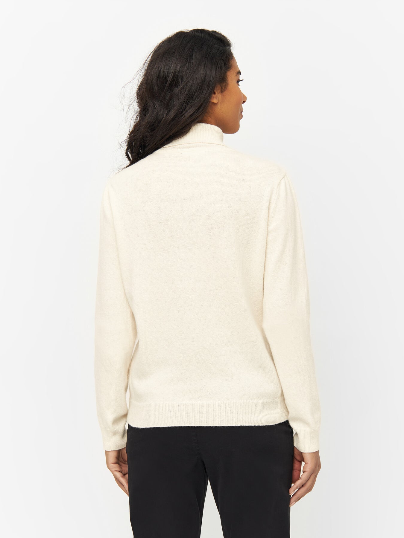 Pull col roulé en laine certifiée | Écru "lambswool roll neck buttercream"