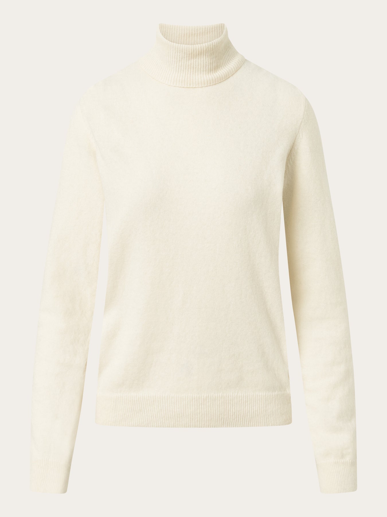 Pull col roulé en laine certifiée | Écru "lambswool roll neck buttercream"