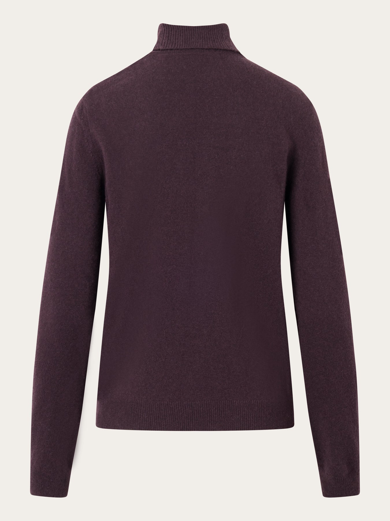 Pull col roulé en laine certifiée | Acajou "lambswool roll neck chocolate plum"