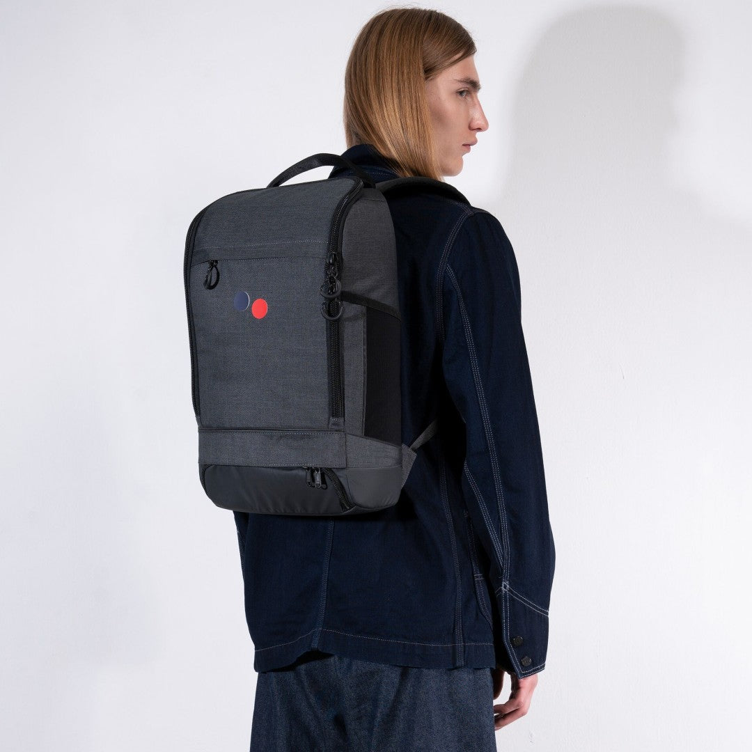 Sac à dos gris anthracite recyclé - Cubik Medium anthracite melange