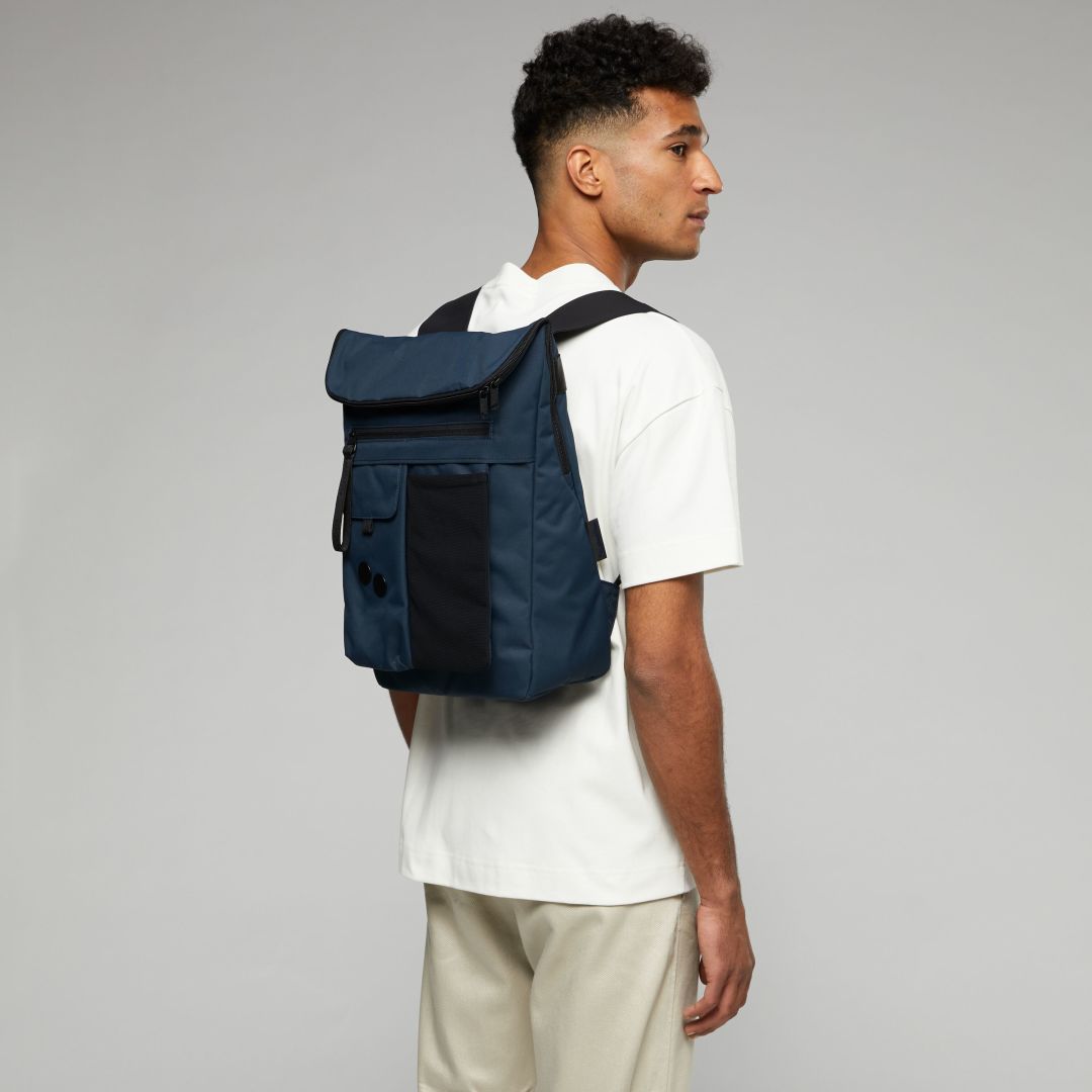 Sac à dos bleu recyclé - Klak construct blue