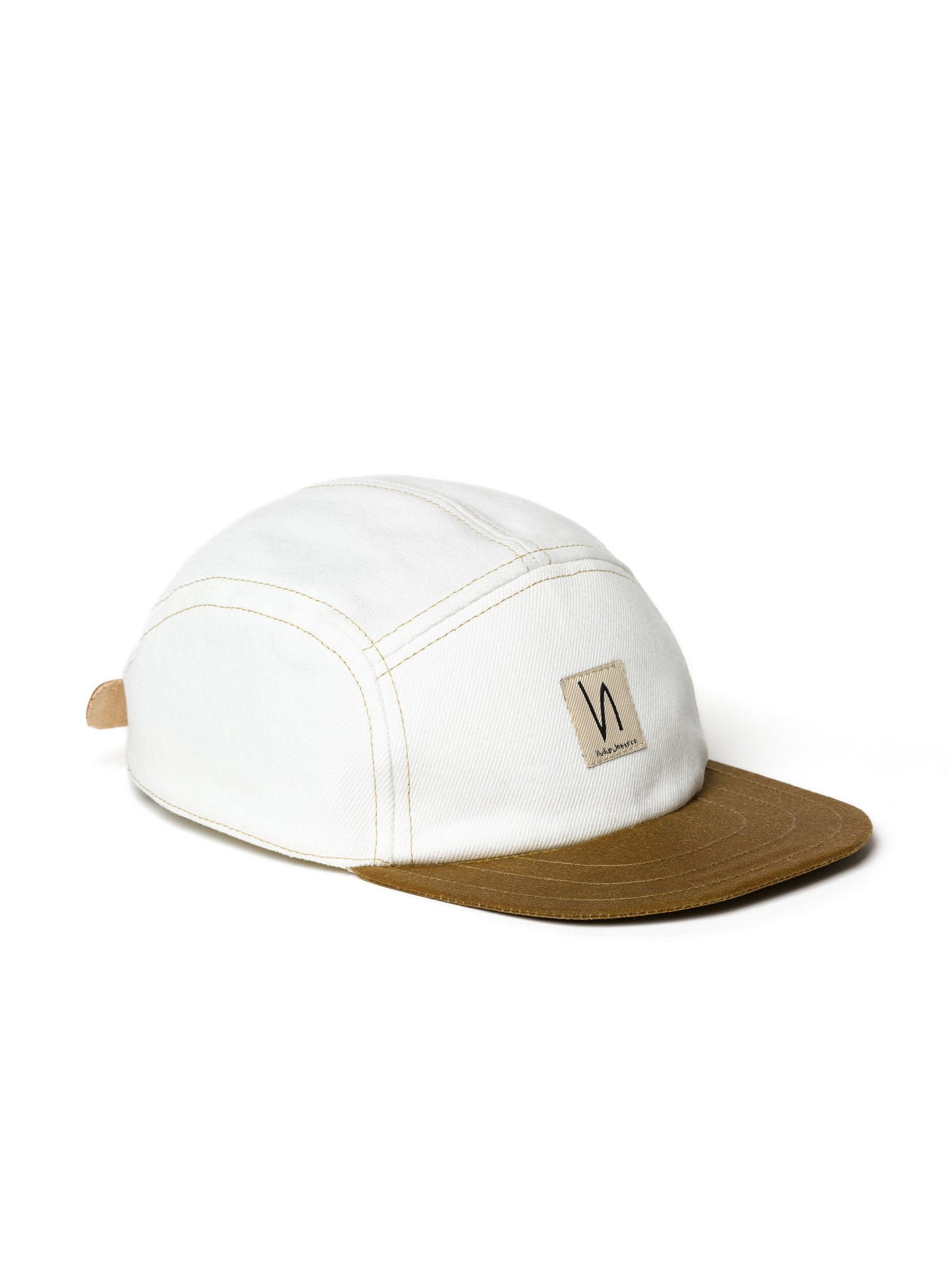 Casquette 5 panneaux en jean blanche en coton bio - Larsson