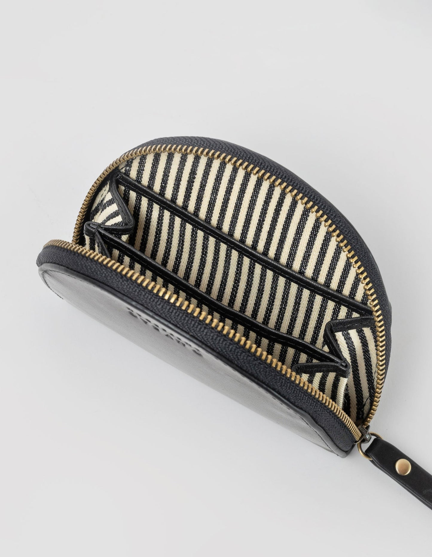 Porte-monnaie en cuir certifié | Noir "laura coin purse black classic leather"