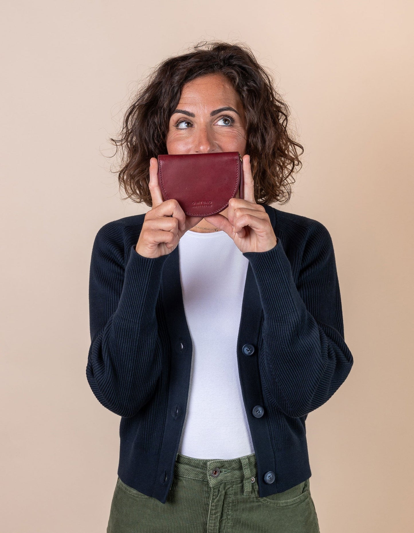 Porte monnaie en cuir certifié | rouge "laura coin purse - ruby classic leather"