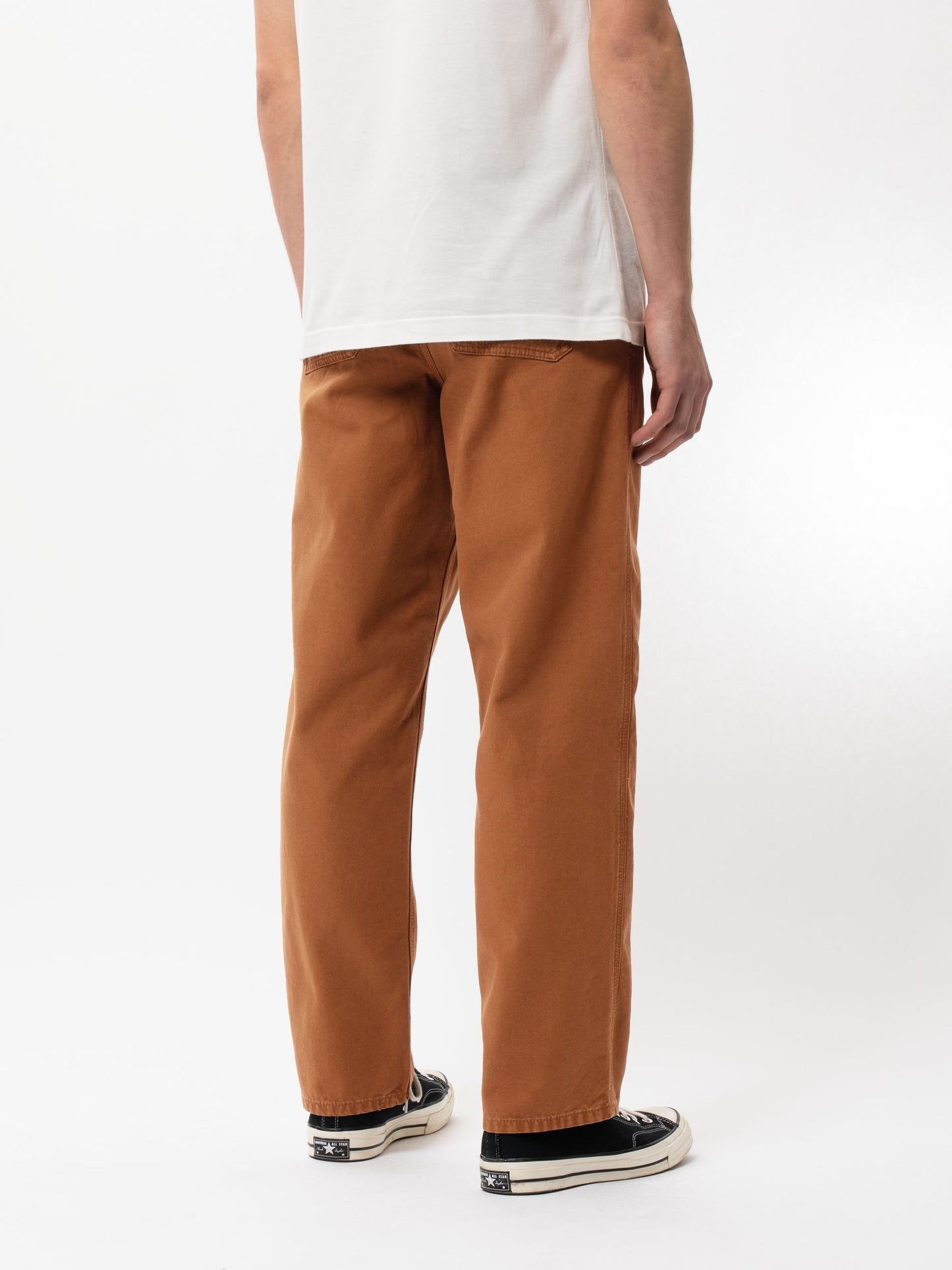 Pantalon droit camel en coton bio - Lazy Leo Canvas