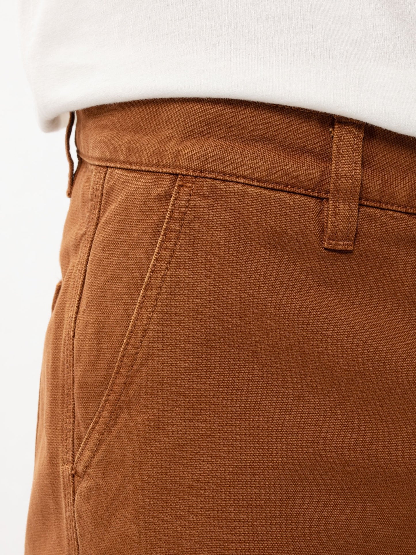 Pantalon droit camel en coton bio - Lazy Leo Canvas