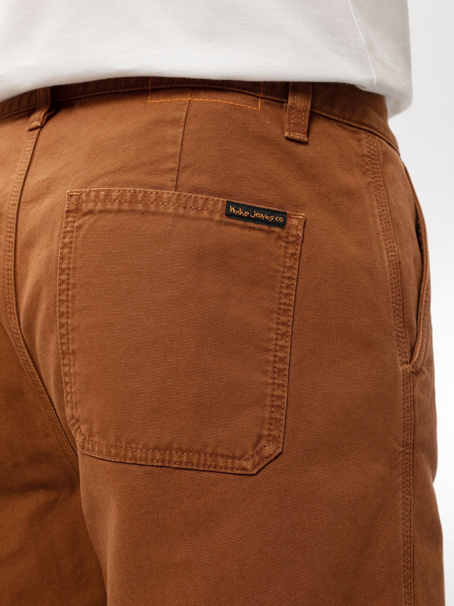 Pantalon droit camel en coton bio - Lazy Leo Canvas