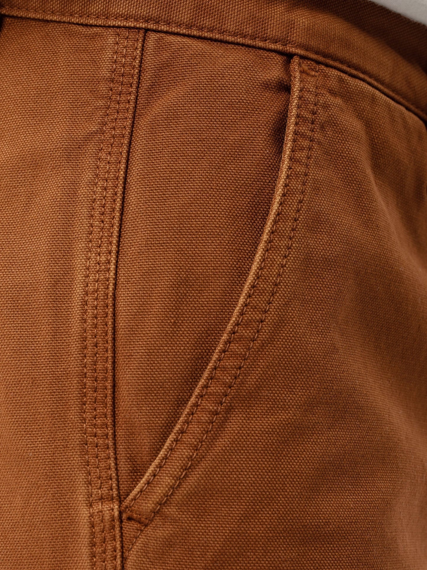 Pantalon droit camel en coton bio - Lazy Leo Canvas
