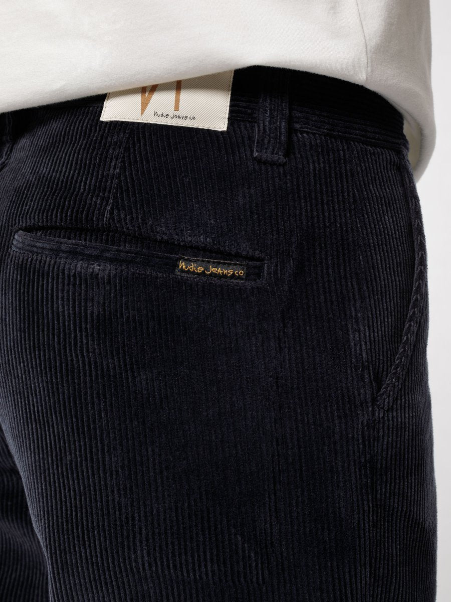 Pantalon droit marine velours côtelé en coton bio - lazy leo cord navy