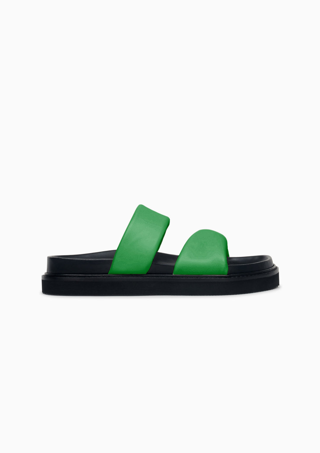 Sandales vertes en cuir certifié - twist mint