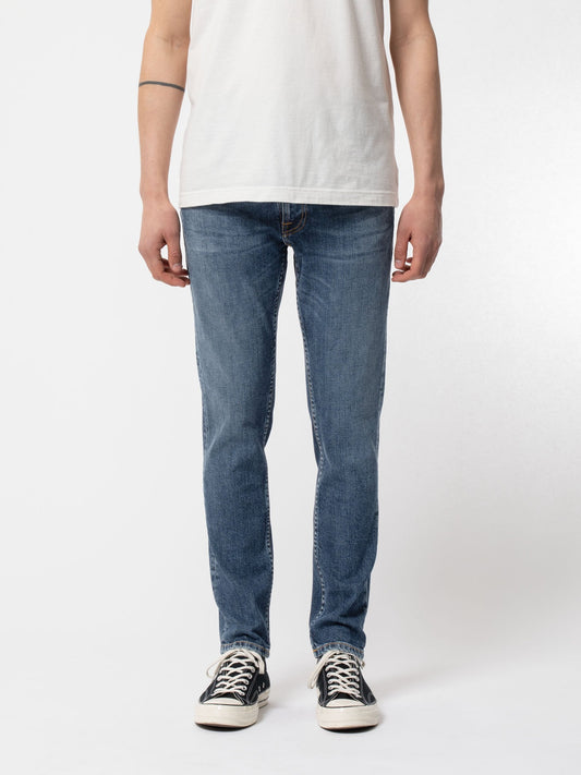 Jean slim bleu en coton bio - lean dean blue vibes