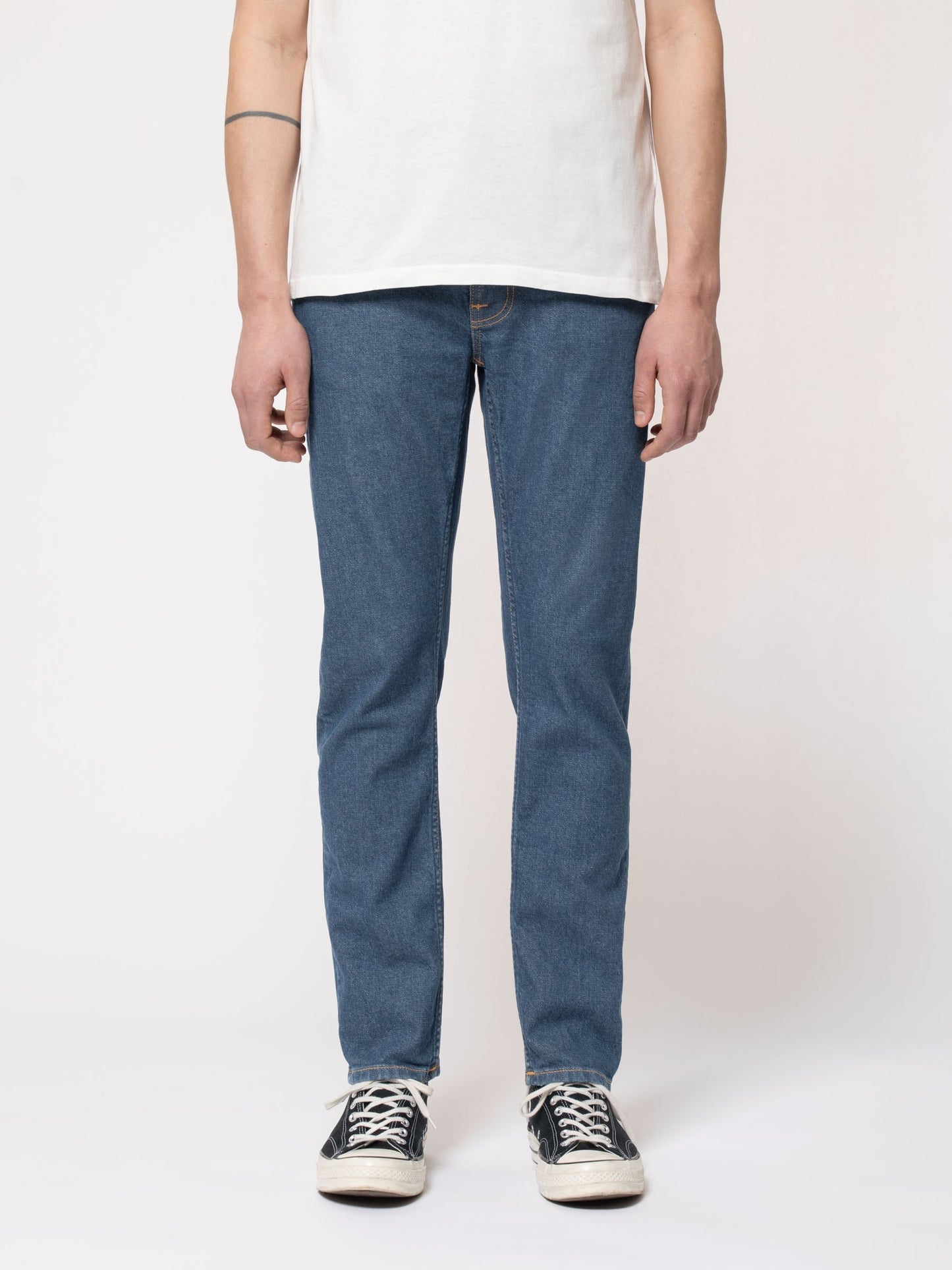 Jean slim bleu en coton bio - lean dean broken twill