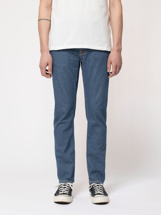 Jean slim bleu en coton bio - lean dean broken twill