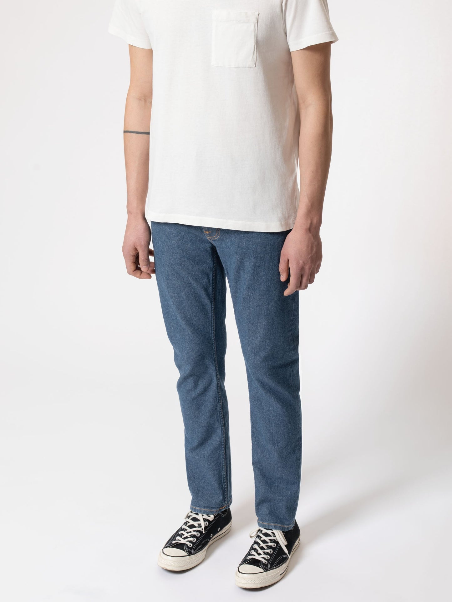 Jean slim bleu en coton bio - lean dean broken twill