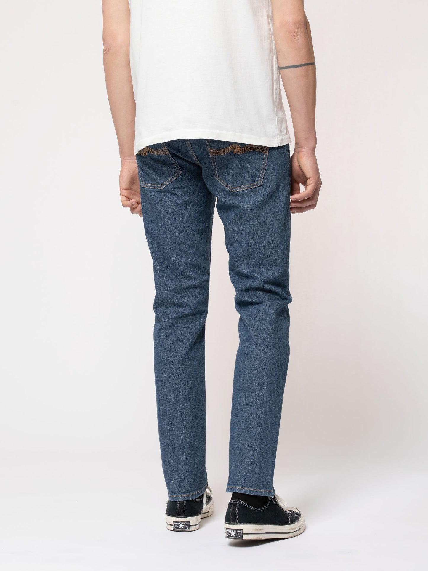 Jean slim bleu en coton bio - lean dean broken twill