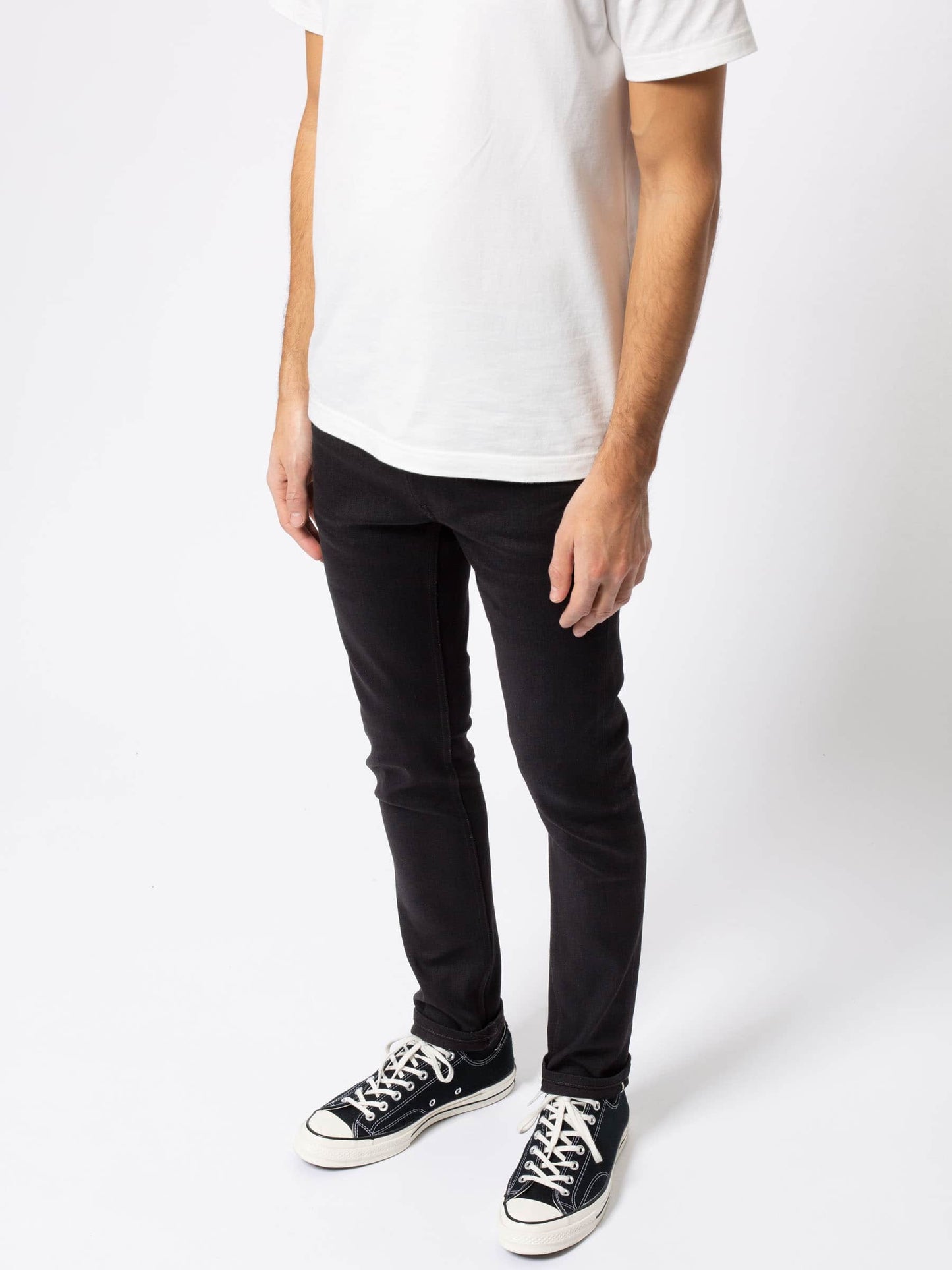 Jean slim noir selvage en coton bio - Lean Dean dry black selvage