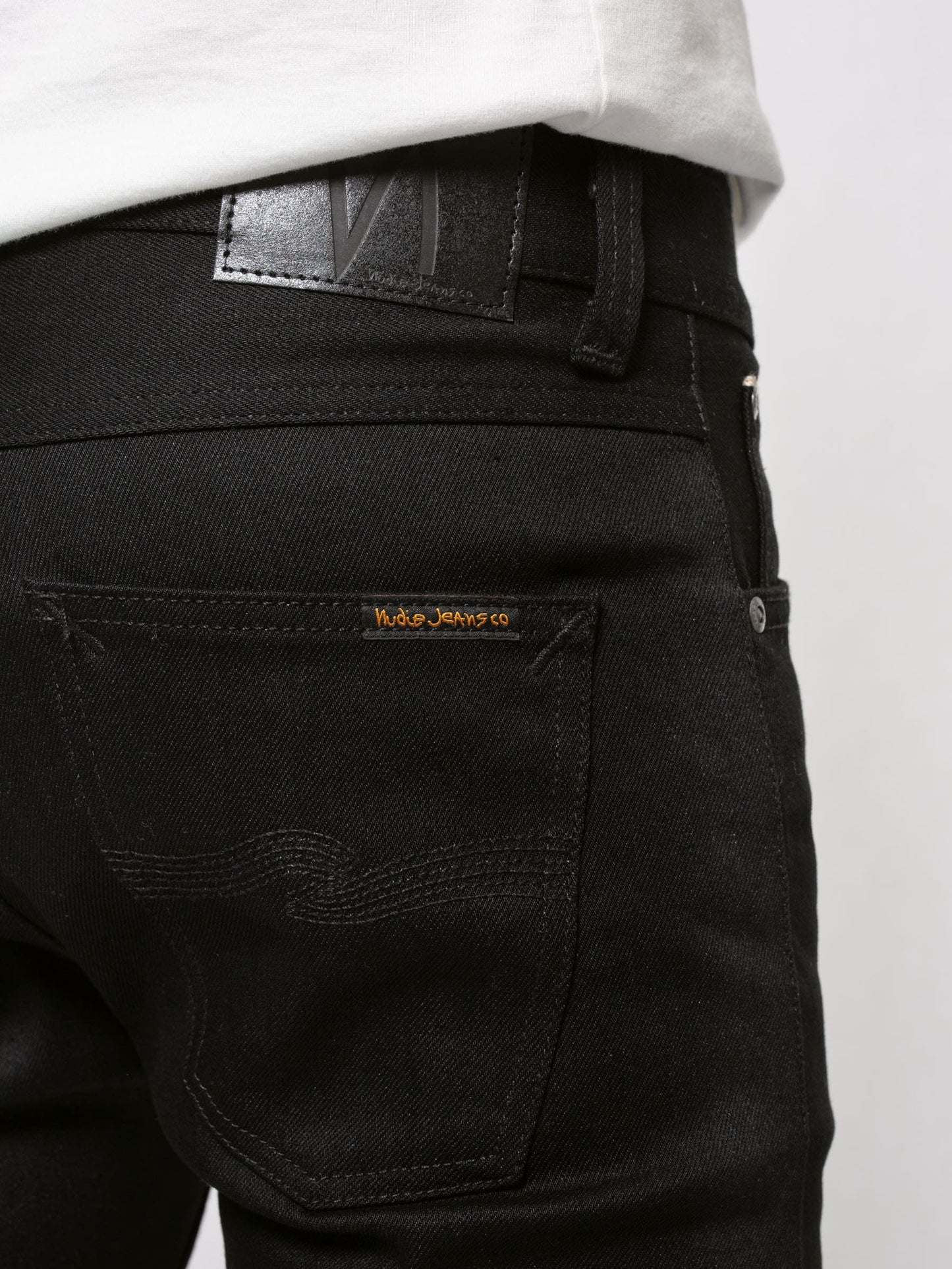 Jean slim noir selvage en coton bio - Lean Dean dry black selvage
