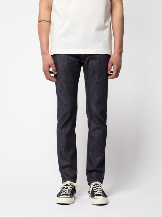 Jean slim indigo brut en coton bio - Lean Dean Dry Indigofera