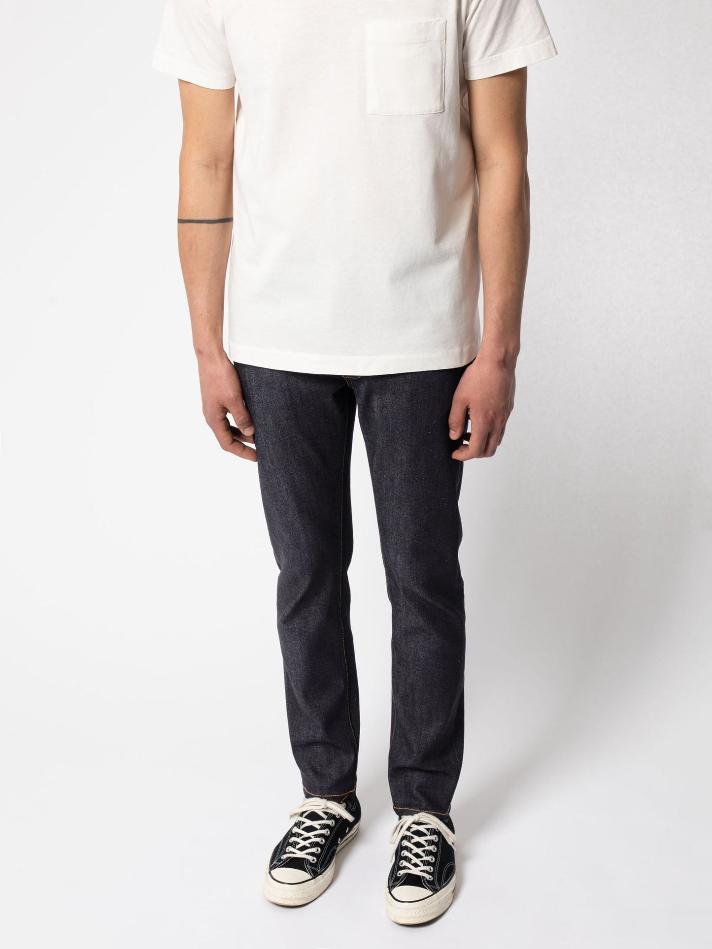 Jean slim indigo brut en coton bio - Lean Dean Dry Indigofera