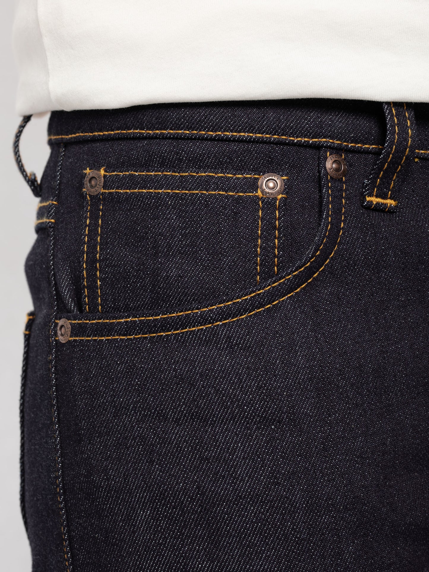 Jean slim indigo brut en coton bio - Lean Dean Dry Indigofera