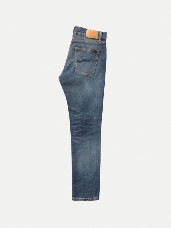 Jean slim indigo délavé en coton bio - Lean Dean indigo shades