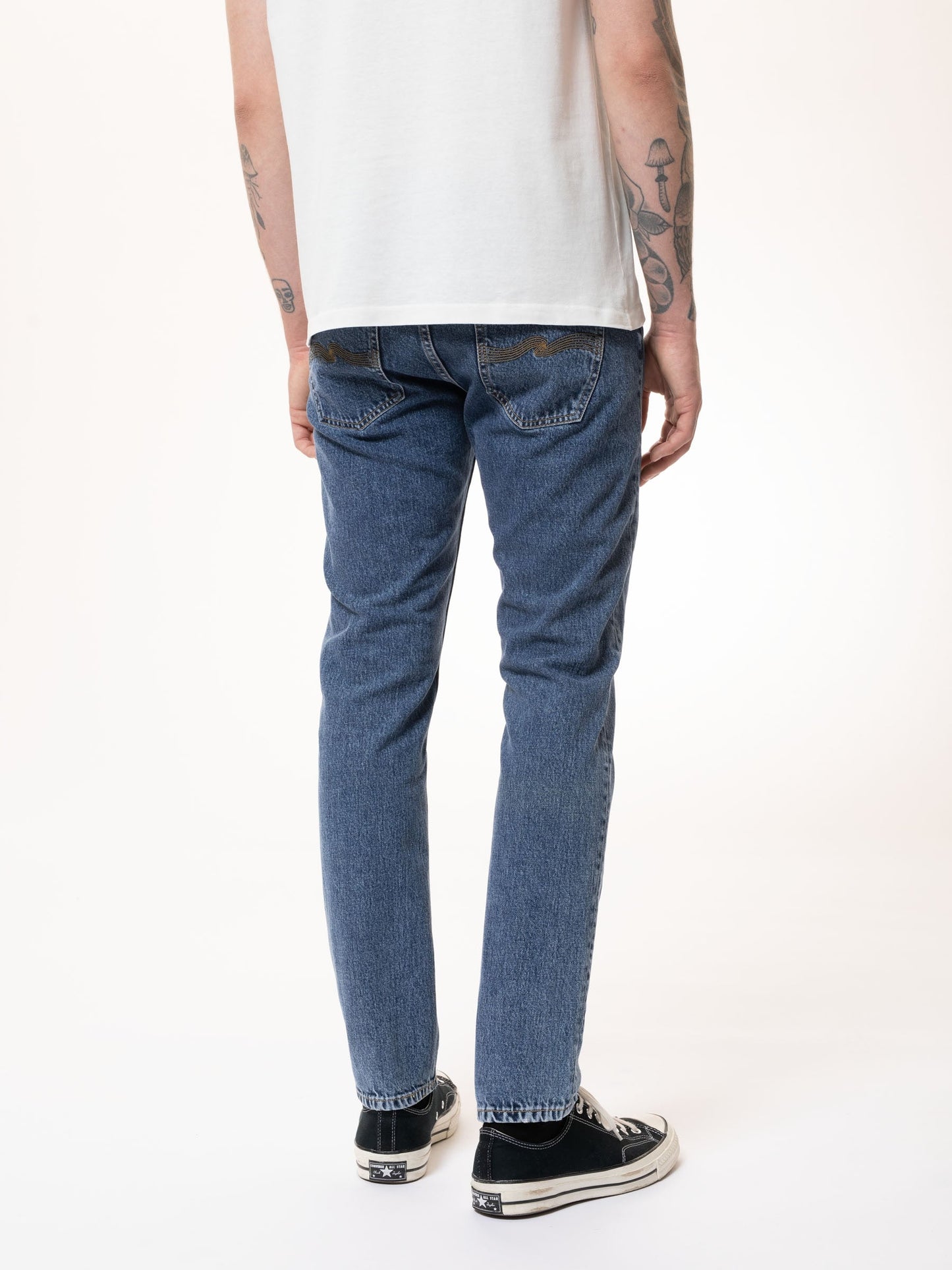 Jean slim en coton bio - bleu clair "lean dean plain stone"