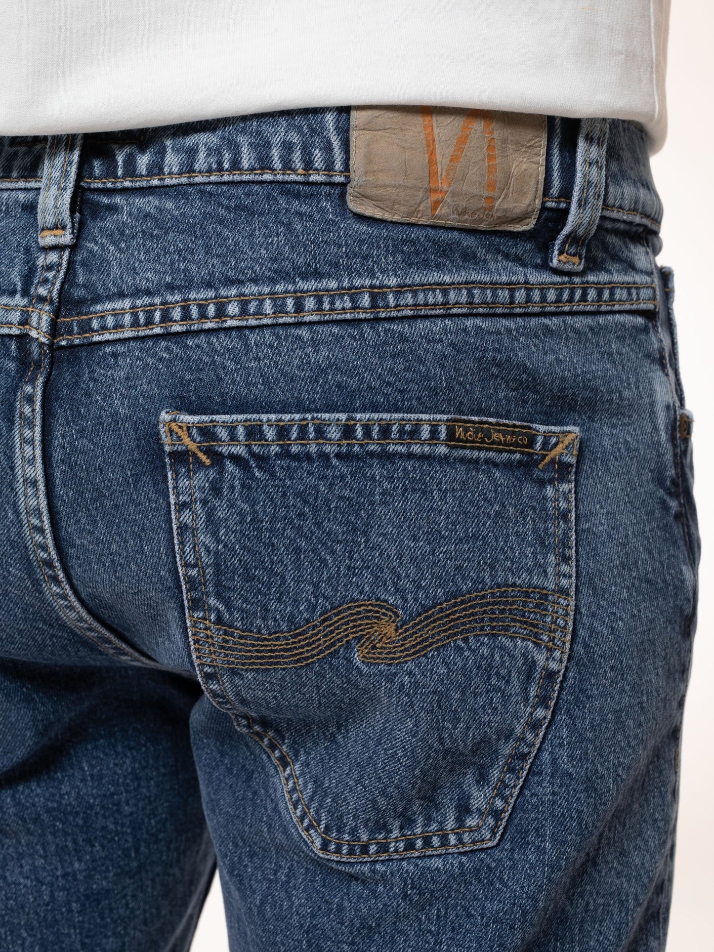 Jean slim en coton bio - bleu clair "lean dean plain stone"